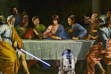 1366x768 The Last Supper, Funny, Star Wars, Star Wars, Heroes ...