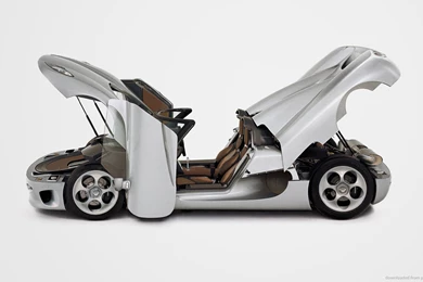 Download 1366x768 Koenigsegg CC All Doors Open Wallpapers