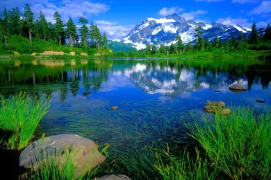 Blue Mountain Lake Wallpapers