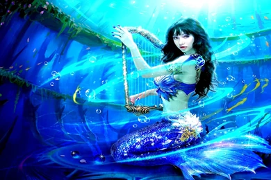 Blue Mermaid   Mermaids Wallpapers (34153262)   Fanpop