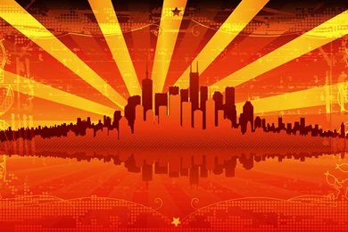 Red Fire City Wallpaper Images 44