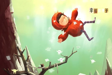 Seeds Of Happiness" Little Red Riding Hood Hand painted Wallpapers ...