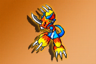 DeviantArt: More Like Flamedramon Sprite Wallpapers By Glench