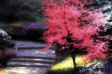 Charming Cottages & Gardens   Thomas Kinkade Art Painting ...