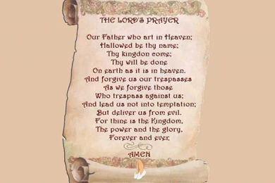 The Lords Prayer On Scroll