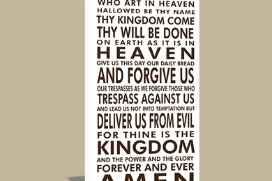 10x20 Lord's Prayer Canvas Wrap Custom Prayer By AugustandElm