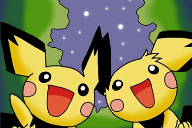 Anime Cute Pichu Under The Stars – Anime Pokemon HD Desktop Wallpapers