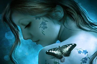 Wallpapers Fire Wolf Blue Butterfly Photo Fanpop Fanclubs 1366x768 ...