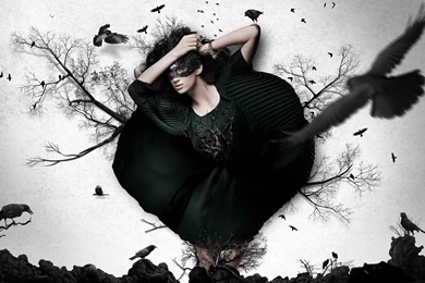 Wallpapers Crow Lady By Sandeep Kothiyal Tutorialstorage Photoshop ...