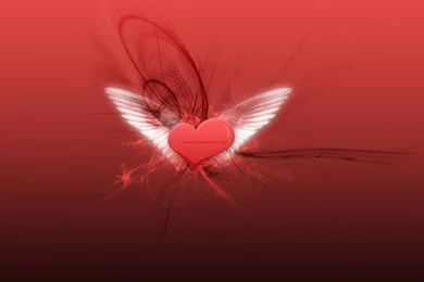 Beautiful Heart With Wings   Love Wallpapers