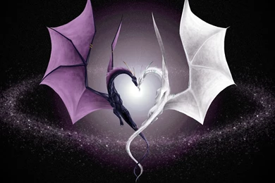 3D Evil's Heart With Horn And Dragon Wings Wallpapers