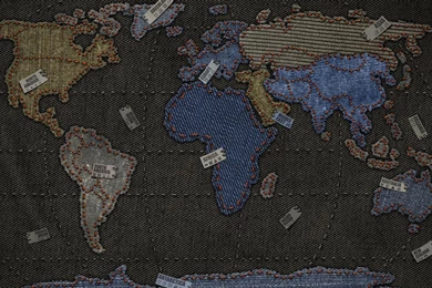 WORLD MAP ON JEANS WALLPAPER   (