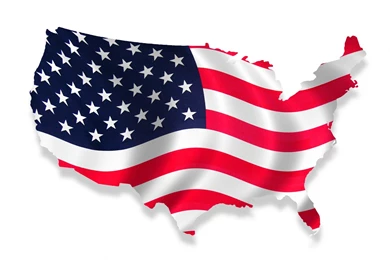 Maps: Usa Map With Flag