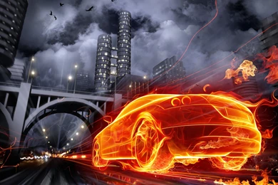 Wallpapers Man On Fire Cars Animated Vehicles Flaming 2560x1600 ...