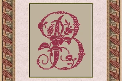 Golden Light Designs: Free Vintage Monogram Alphabet   Letter B