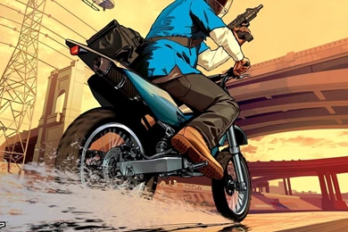 Download GTA 5 Armed Biker Wallpapers For Google Nexus S