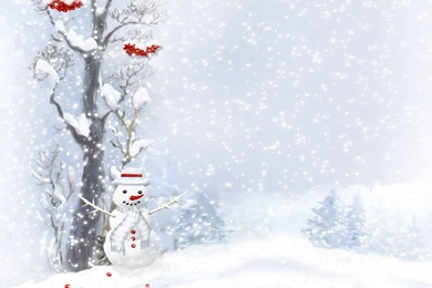 Wallpapers Holidays Christmas Snowmen Snow Snowflakes Image ...