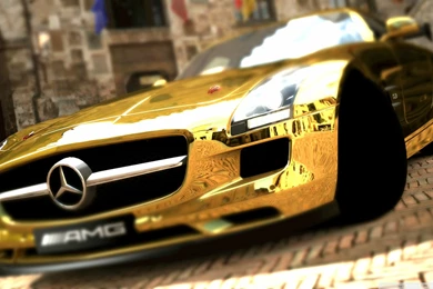 Mercedes Benz SLS AMG Gold HD Desktop Wallpapers : High Definition ...