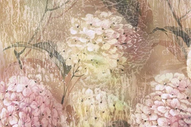 PASTEL FLORAL PAINTING WALLPAPER   (