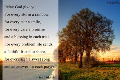 May God Give You… For Every Storm A Rainbow, For Every Tear A ...