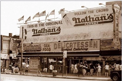 The Original Nathan's Hotdog Stand, On The Boardwalk: Coney Island ...