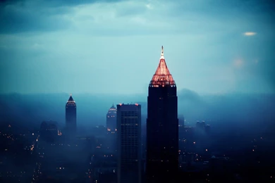 City, Skyscraper, Cityscape, Fog, Atlanta, HD Wallpapers   HD ...