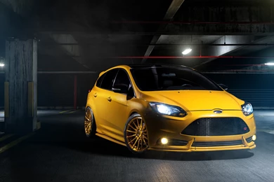 Download Wallpapers 3840x2160 Focus, Ford, Front View, Yellow, Cars ...