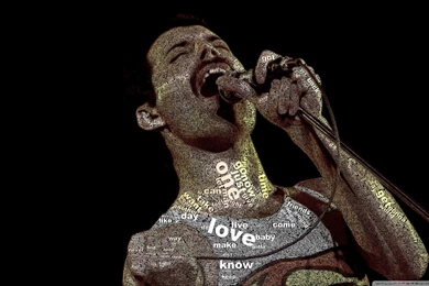 Freddie Mercury Typography HD Desktop Wallpapers : High Definition ...