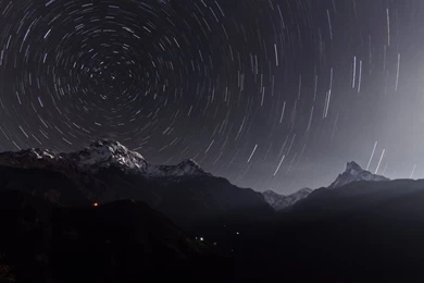 Mountains Landscapes Stars Long Exposure Skyscapes – Nature ...