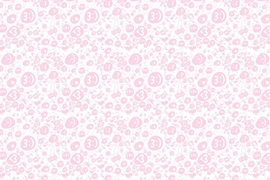Pink Emoticon Charms Pattern iPad Wallpapers Download