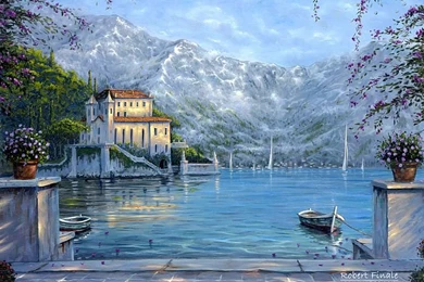 Lake Como, Italy   Romantic Heartwarming Paintings Of Cityscape ...
