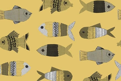 Graham & Brown Fishes New Wave Designer Retro Motif Wallpapers 50 809