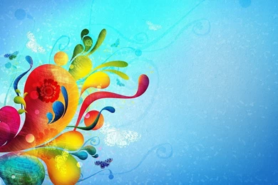Abstract Flowery Design Wide Wallpapers