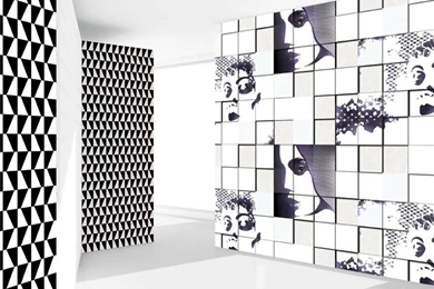 Phoenix 76115   Korean Black White Checkered Wallpapers