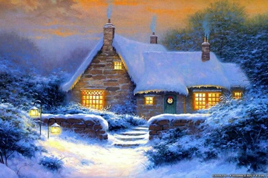 Winter Cottage Wallpapers   Crazy Frankenstein