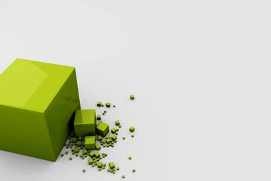 Green 3d Cubes HD Wallpapers