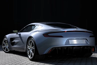 Aston Martin One 77 Black Left Rear View Car Aston Martin One 77 ...