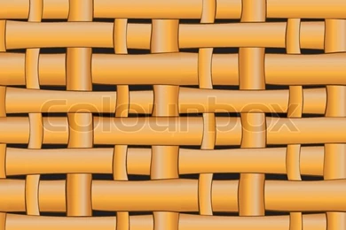 Wood Texture, Seamless Wicker Basket Pattern Background. Vector ...