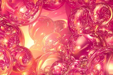 PINK BUBBLES WALLPAPER   (