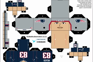 Wes Welker Patriots Cubee By Etchings13 On DeviantArt