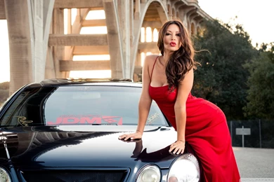 Girl And Car HD Desktop Wallpapers : Widescreen : High Definition ...