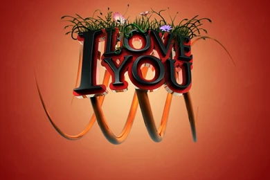 1024x768 I Love You 3D Desktop PC And Mac Wallpapers
