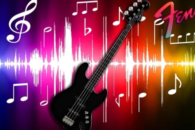 Black Fender Bass Guitar Wallpapers