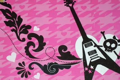 Pink And Black Guitar Design Backgrounds Photo By Guitarangel14 ...