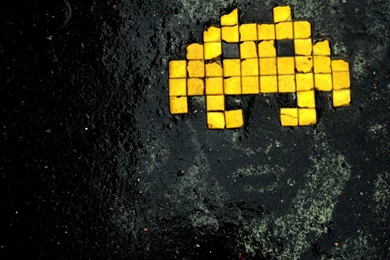 Wallpapers Afro Space Invaders Blocks Wallchan 1366x768