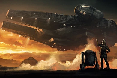 Star Wars, Artwork, Millennium Falcon, Fantasy Art Wallpapers HD ...