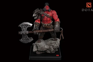 Download Wallpapers 3840x2400 Axe, Dota 2, Art, Figure Ultra HD 4K ...