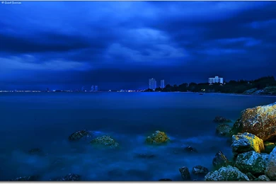 Beautiful Blue Coastal Evening Wallpapers   Wallpapers Mela