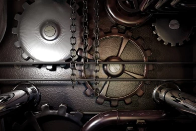 Gears Machine Steampunk iPad Wallpapers Download