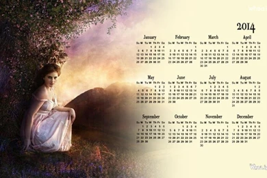 Calendar 2014 Wallpapers With Dreamy Girl